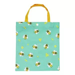 더해피 다용도 주머니 가방 꿀벌 민트 파우치 에코백/천가방/보조/시장/바구니/소지품/소품/준비물/파우치