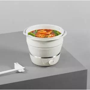 멀티쿠커 전기 여행용 접이식 다기능 냄비 휴대용 베이지