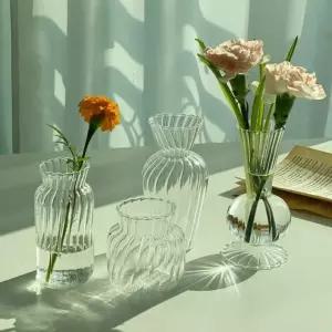플리츠 미니 유리 화병 꽃병 수경식물 화병 플리츠화병 미니화병 유리화병