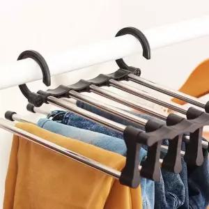 5단 블랙 바지걸이 (WFKBJQB)