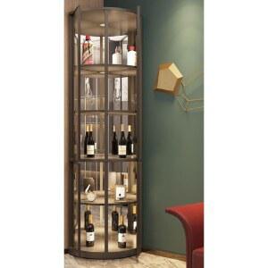 위스키장 코너 수납장 미니바 선반 양주장식장 LED 선반장 위스키 도어 스마트 홈바 DS