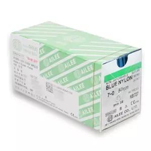 아이리 봉합사 블루나이론 SPACUT NB726 50CM 7-0 8MM 24개 3 8