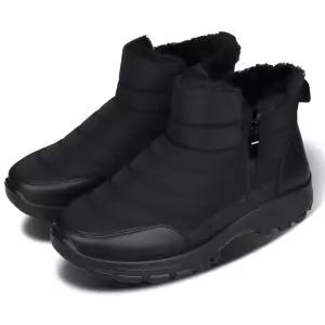 슈퍼카미트 남성 겨울 패딩 방한 앵클 기모 털부츠 블랙 퍼안감 방한용 신발