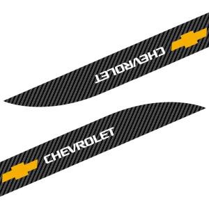 2개입 카본 자동차 도어 사이드 스커트 스트라이프 스티커 데칼 쉐보레 캡티바 크루즈 실버라도 스파크 몬