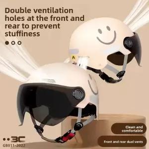 바이크 오토바이 반모헬맷 3C 인증 반헬멧 남여공용공용 고글 포함 전기 헬멧