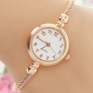 튜얼리 정갈한 여성 손목시계 로즈골드