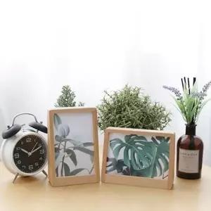 웨딩 가족 연인사진 우드프레임 6x4 스탠드 원목 액자 (KYR-WFG9M36)