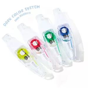 (4p 1set)편한생활연구소 하이라이터 테이프 형광펜 팬 암기펜 야광펜 야광팬 안번지는 비치치않는 스티커