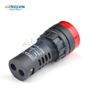 AD16-22SM 패널 직경 DC 12V 플래시 신호 라이트 레드 LED 액티브 부저 경고음 표시기 녹색 노란색