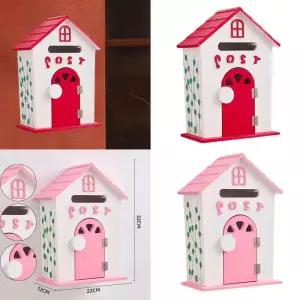 우체통 우편함 잠금 메일 박스 나무 비바람에 견디는 구멍 벽 거치대 걸이 걸게 유치원 학생 복도 레터