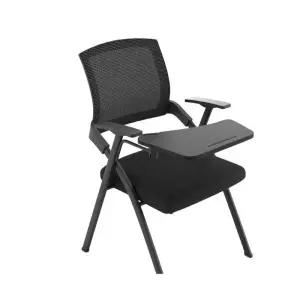 학원책상의자 대학교 강당 회의실 필기판 접이식 블랙 학원용 1인책상