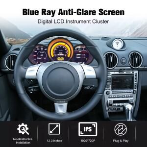 루보식 포르쉐 987/케이맨 2005-2012용 나비화 가상 계기판 차량 멀티미디어 속도계 화면 LCD 디지털 클러