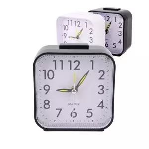 심플한 미니 무소음 사각 탁상시계 알람시계 자명종 (KYR-W9C8020)
