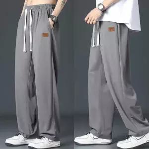 남자 여름 냉감 바지 시원한 촉감 와이드 밴딩 팬츠 남자밴드바지작업바지