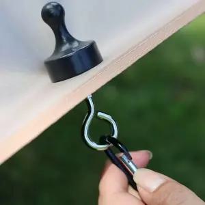 고품질 후크 강력 고리 걸이 소품 텐트 타프 자석 멀 비너 포함 강력 (WFKBN27)