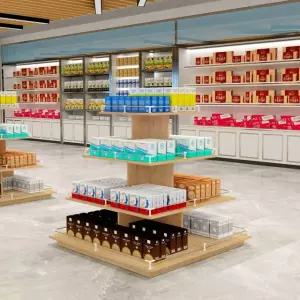 진열대 약국 편의점 다층 사각 80x60x40x30 매대 중앙 판매대 마트 원형 랙