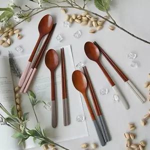 [조르지오]로즈우드 TK51ZL27 나무 옻칠 데일리 유광 수저세트 추천 숟가