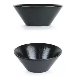[조르지오]블랙 EK10MP65 멜라민 일식 면그릇 후식그릇 15x6.3cm 6호