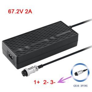 GX16 3핀이 포함된 60V 리튬 이온 배터리 충전기용 67.2V 2A