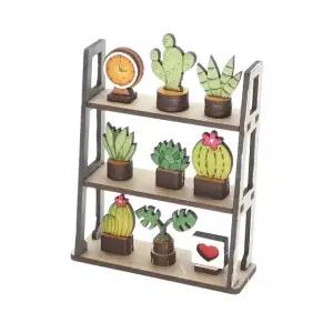 나무 모형 조립 63빌딩 DIY 화분 진열장 건축