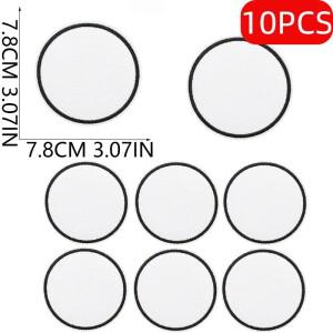 흑백 엣지 패치 다림질 10/12개  다양한 색상 열전사 자수 천 라이트 플레이트 시트