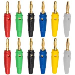 20피스 4mm 바나나 플러그 순수 구리 금도금 뮤지컬 스피커 케이블 와이어 핀 커넥터