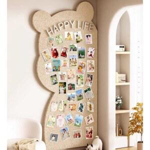 곰돌이 펠트 보드 포토벽 룸 코르크보드 게시판 작품 꾸미기 강아지가족40x60