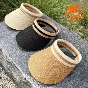 [콩심팥심]여름 썬캡 밀짚 썬바이저 리쉬 햇빛 가리개 스타일 여름캡모자