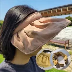 [콩심팥심]여름 썬캡 챙넓은 모자 조개 썬바이저 안아픈 여름캡모자 밭일모자