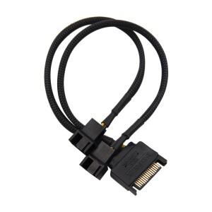 1피스 슬리브 SATA 15Pin 3Pin 냉각 팬 전원 어댑터 연장 케이블 와이어 코드  컴퓨터 액세서리