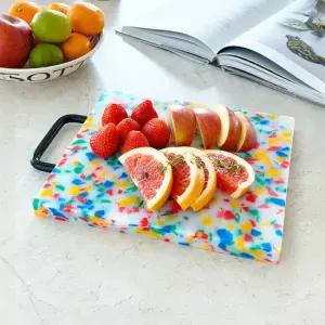 짐샌더슨 테라조 컬러 커팅보드 M 컬러도마 플레이팅 손잡이 도마