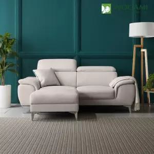 [리뷰이벤트]우아미가구 레브 3인용 무빙헤드레스트 가죽 소파+스툴 2color