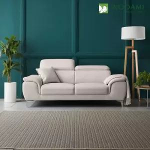 [리뷰이벤트]우아미가구 레브 3인용 무빙헤드레스트 가죽 소파 2color