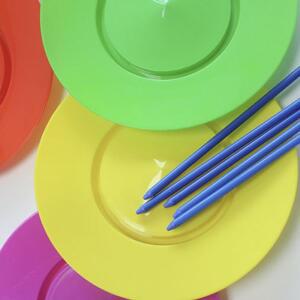 접시돌리기 6개 세트 곡예 플라스틱 저글링 플레이트