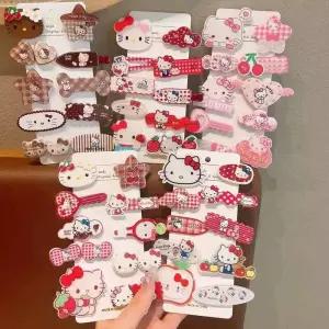 산리오 10개 여름 패션 만화 헬로키티 헤어핀 귀여운 예쁜 감성 KT 앞머리 아기 휴일