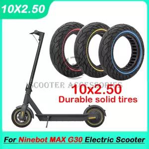 나인봇 세그웨이 F20 F25 F30 F40 전동 스쿠터용 10인치 10x2.50 고무 솔리드 타이어 튜브리스 두꺼운 방폭