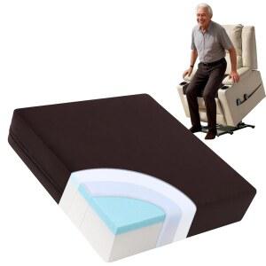 노인용 PAROL 리클라이너 쿠션, 의자 패드용 이중 레이어 젤 메모리 폼 시트 20 x 3 인치