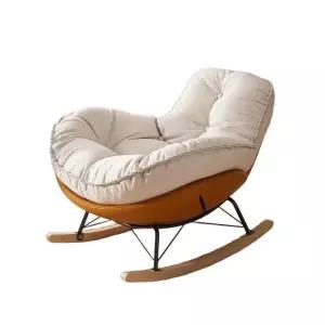 체어 거실  좌식 흔들의자 1인 오렌지 스툴 안