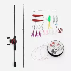 고품질 굿캐스팅 초보 루어낚시 풀세트 좌핸들 베이트릴 채비 (WFKDW1R)