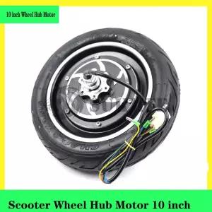전기 스쿠터용 튜브리스 진공 타이어 전동 10 인치 브러시리스 36V 350W 48V 500W 스쿠터 허브 전동 액세서