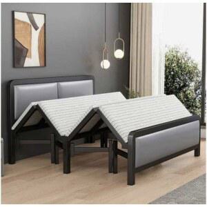 라꾸라꾸 2인용 사무실 자취방 휴게용 1 우아한 블랙 침대프레임 검정 2m 원룸