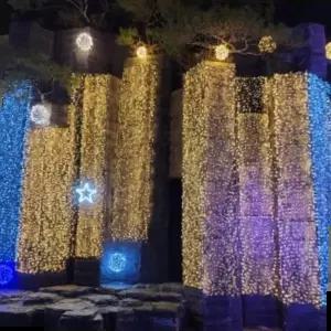 크리스마스 은하수300구투명선LED웜색지니전구전원잭포함