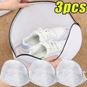 1/3PCS 두꺼운 신발 세척 가방 세탁기 용 변형 방지 커버 폴리 에스터 청소 팩 메쉬 필터
