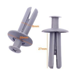 범용 자동차 범퍼 펜더 플라스틱 패스너 리벳 클립 나사 확장 버클  차량용 8mm 구멍 20개