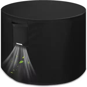 파이어 피트 커버 야외 원형 32 D X 24 H 헤비 듀티 방수 600d 옥스포드 페이딩 저항성 파티오 테이블