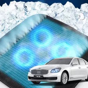 더뉴K9 호환 차량용 쿨링시트 메쉬 4팬용방석 사무실 여름방석 자동차 의자 아이스 휴대용 용통풍 용자동차