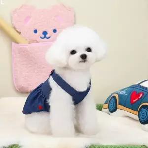 강아지 하트 데님 스커트 BND-F38패션 예쁜옷 멍멍이원피스 개원피스