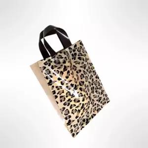 강력한 손잡이 쇼핑백 호피 30X38cm 옆8cm 50매 팬시봉투 비닐백 옷봉투