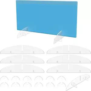 6개 아크릴 포스터 보드 스탠드 홀더 11.8 x 2.36인치 투명 테이블탑 간판 디스플레이 폼 메뉴 플라이어