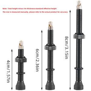 호환 VXM 자전거 진공 1/2Pcs 40/60/80MM 밸브 내구성 황동 코어 F/V Presta MTB 튜브리스 타이어 노즐 캡